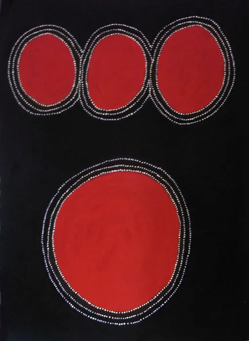 Jack Dale, Jalala  & Wandjina Cave, 2007, synthetic polymer paint on Belgian linen, 205 x 150cm