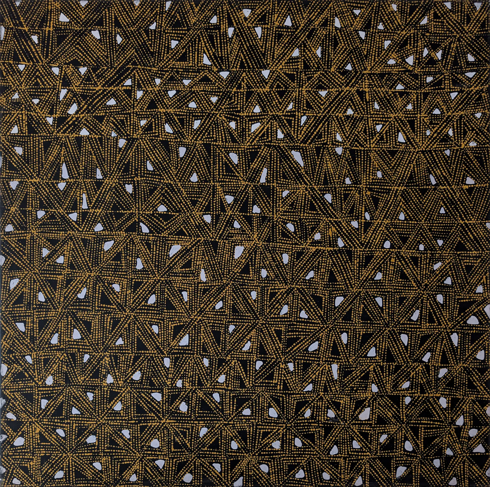 Maria Josette Orsto, Miyingati Jilamara, 2008, natural earth pigments on canvas, 80 x 80 cm