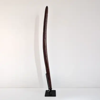 Artist Once Known, Throwing Club, carved wood, 81 cm