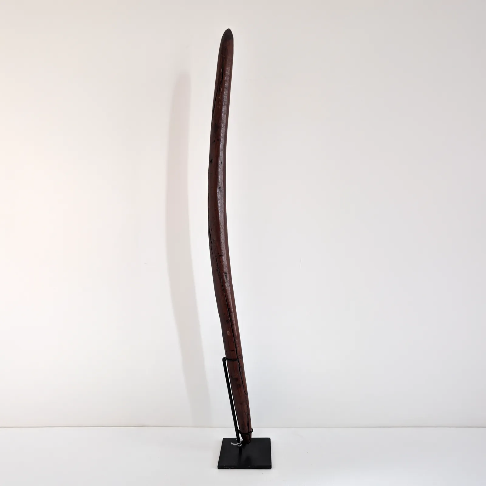 Artist Once Known, Throwing Club, carved wood, 81 cm