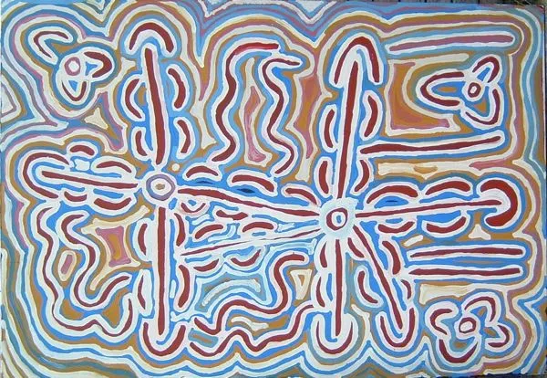 Lily Nungarayi Hargraves, Womens Dreaming, 2000, synthetic polymer paint on canvas, 137cm x 198cm