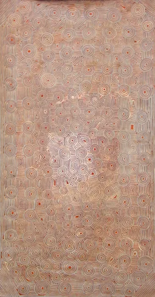 Joseph Jurra Tjapaltjarri, Tingari, synthetic polymer paint on linen, 243 x 120 cm