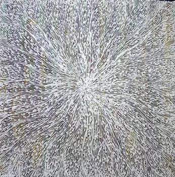 Lily Lion Kngwarrey, Country, 2009, synthetic polymer paint on canvas, 30 x 30 cm