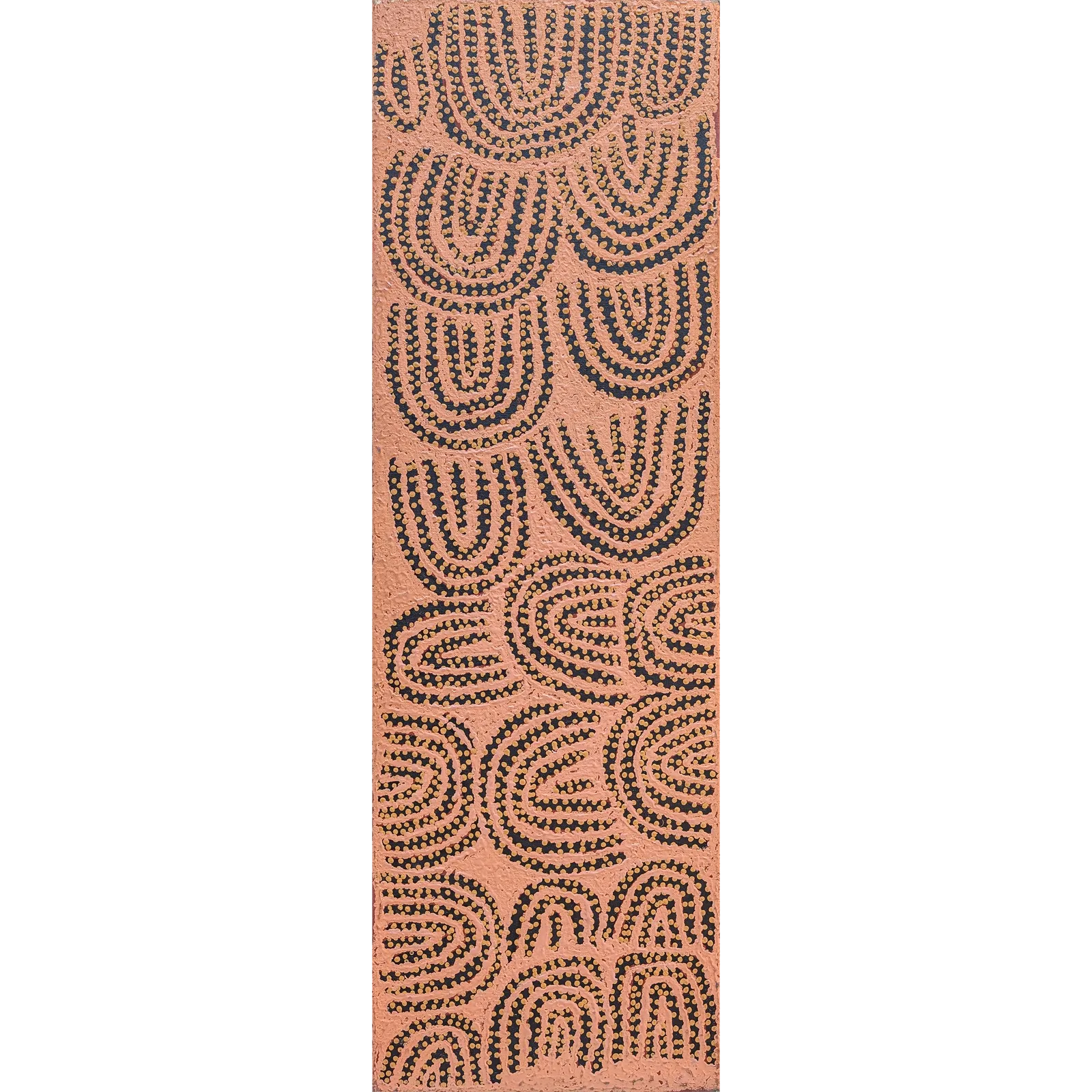 Tatali Napurrula, Pinpirri (Desert Bore), 2000, synthetic polymer paint on linen, 87 x 28cm