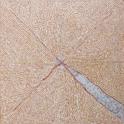 Kathleen Petyarre, Mountain Devil Lizard Dreaming, 2009, synthetic polymer paint on Belgian linen, 76 x 76 cm
