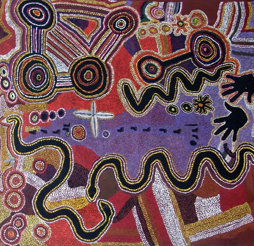 Alan Jameison, Wati Kalaya, 2009, synthetic polymer paint on Belgian linen, 134 x 140 cm