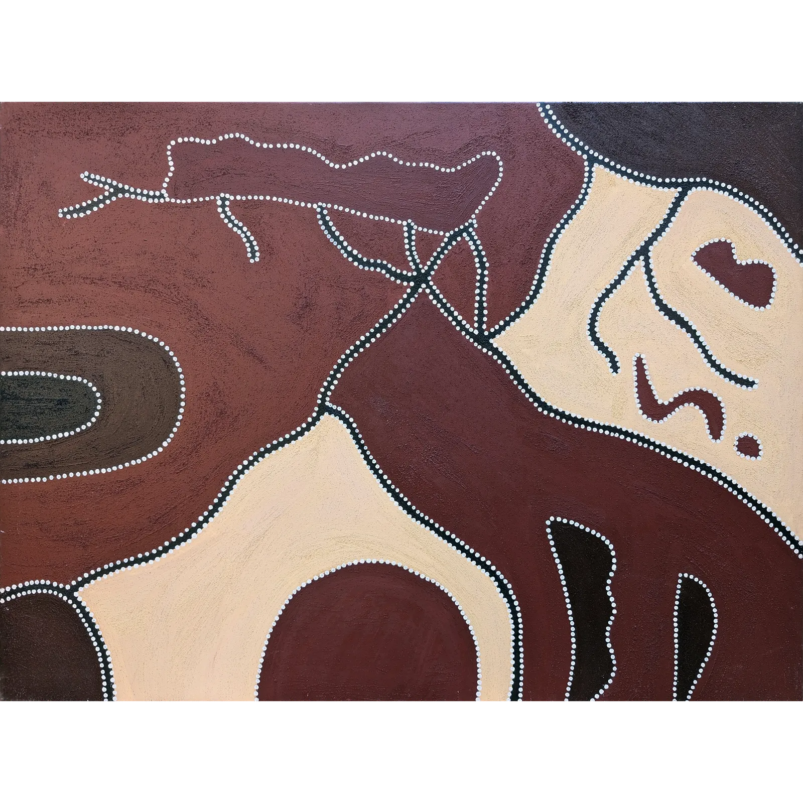 Charlene  Carrington, Ngarrarroon Country, 2010, natural earth pigments on canvas, 90 x 120 cm