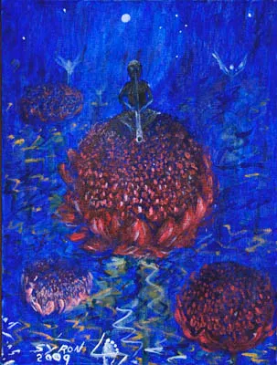 Gordon Syron, The Waratah Fairies, 2007, oil on linen, 61 x 46 cm