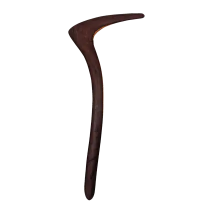 Artist Once Known, A Western Desert No7 Hunting Boomerang, c.1980, carved wood, 89 x 40 cm