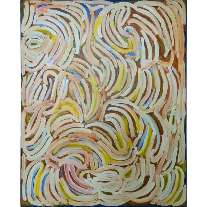 Lorna Naparrula Fencer, Boomerang, 1999, synthetic polymer paint on canvas, 127 x 100 cm