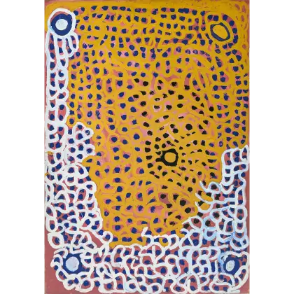 Lorna Naparrula Fencer, Caterpillar, 1998, synthetic polymer paint on canvas, 70 x 100 cm