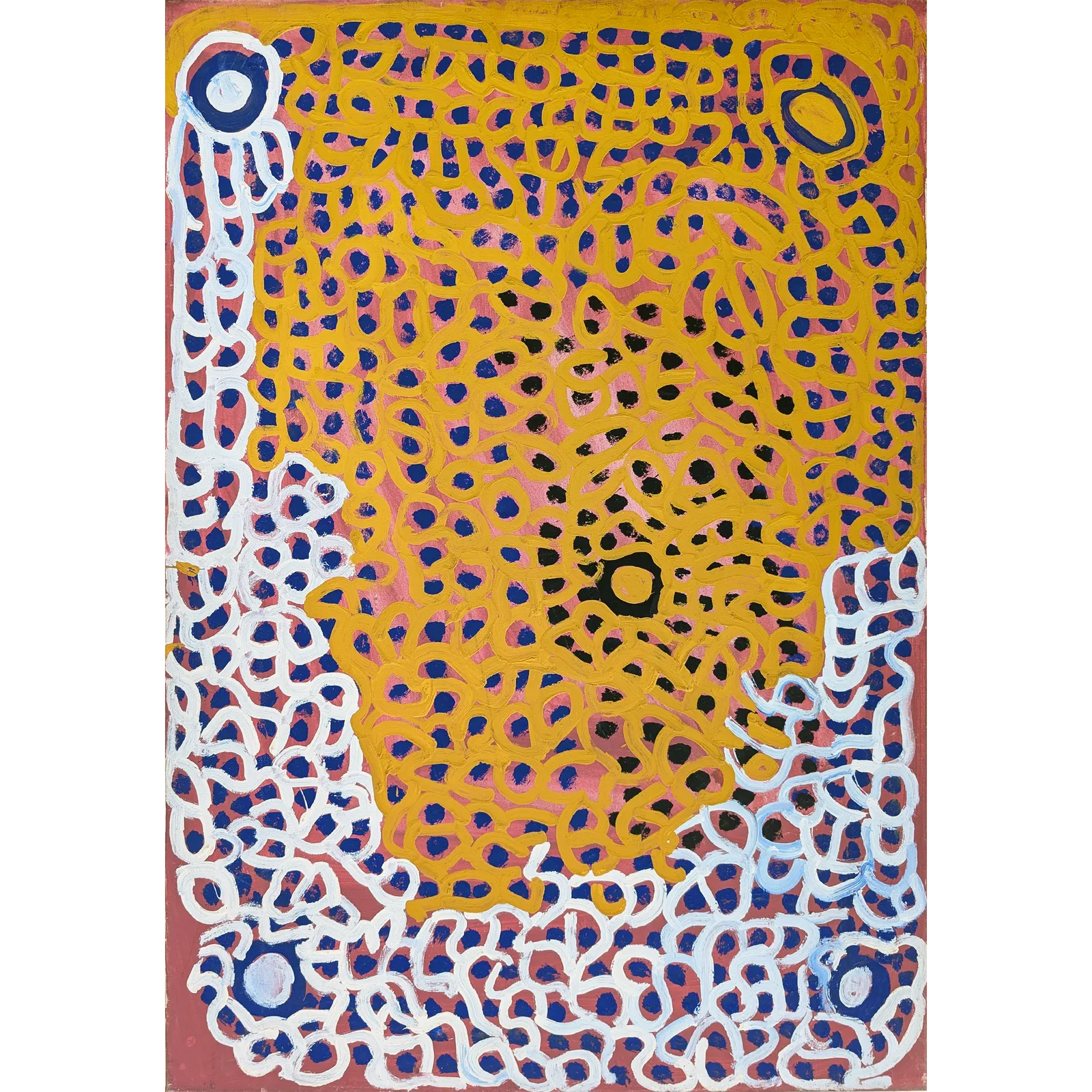 Lorna Naparrula Fencer, Caterpillar, 1998, synthetic polymer paint on canvas, 70 x 100 cm