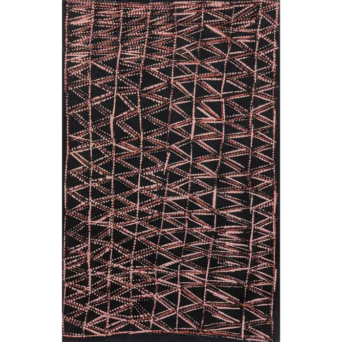 Cornelia Tipuamantumirri, Jilamara Design, 2015, natural earth pigments on Belgian linen, 86 x 55 cm