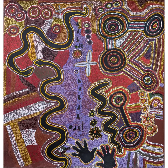 Alan Jameison, Wati Kalaya, 2009, synthetic polymer paint on Belgian linen, 134 x 140 cm