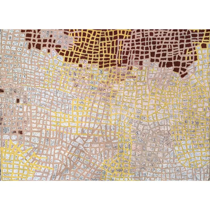 Naata Nungurrayi, Sandhills in Tjuntupul, synthetic polymer paint on linen, 122.5 x 165.5 cm