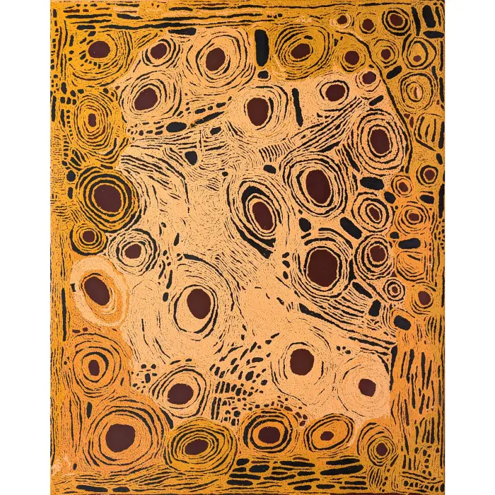 Nyurapayia (Mrs Bennett) Nampitjinpa, Untitled, 2010, synthetic polymer paint on Belgian linen, 150 x 120 cm
