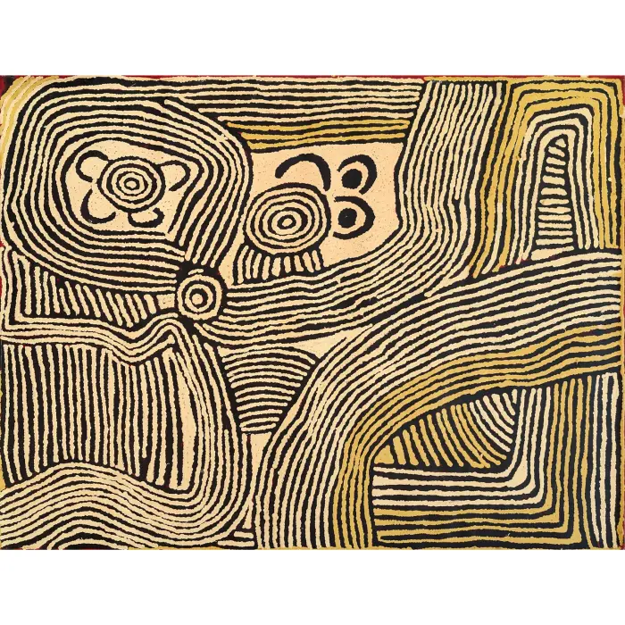 Nancy Ross Nungurrayi, Women's Dreaming, 2003, synthetic polymer paint on Belgian linen, 91 x 120 cm