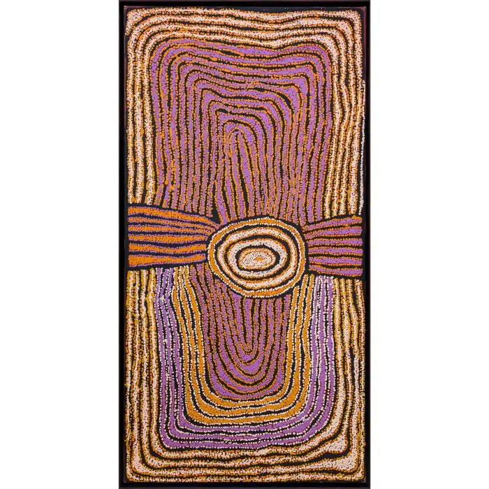 Walangkura Napanangka I (Uta Uta’s Wife), Untitled, 2007, synthetic polymer paint on linen, 122 x 62 cm