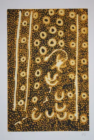 Paddy Japaljarri Stewart, Ngarlu Jukurrpa - Love Story I, 2003