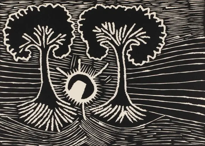 Jimmy Pike, Jila Jumu, 1985, screen-print on paper