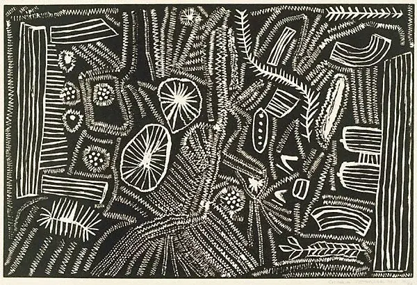 Gloria Tamerre Petyarre, Untitled, linocut on paper