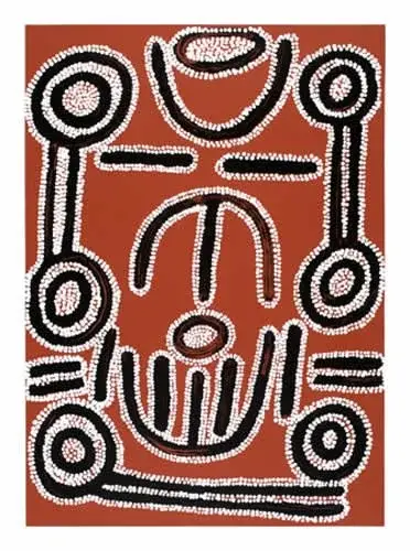 Ronnie Lawson Tjakamarra, Yilpinji Womens Dreaming (love magic), 2003